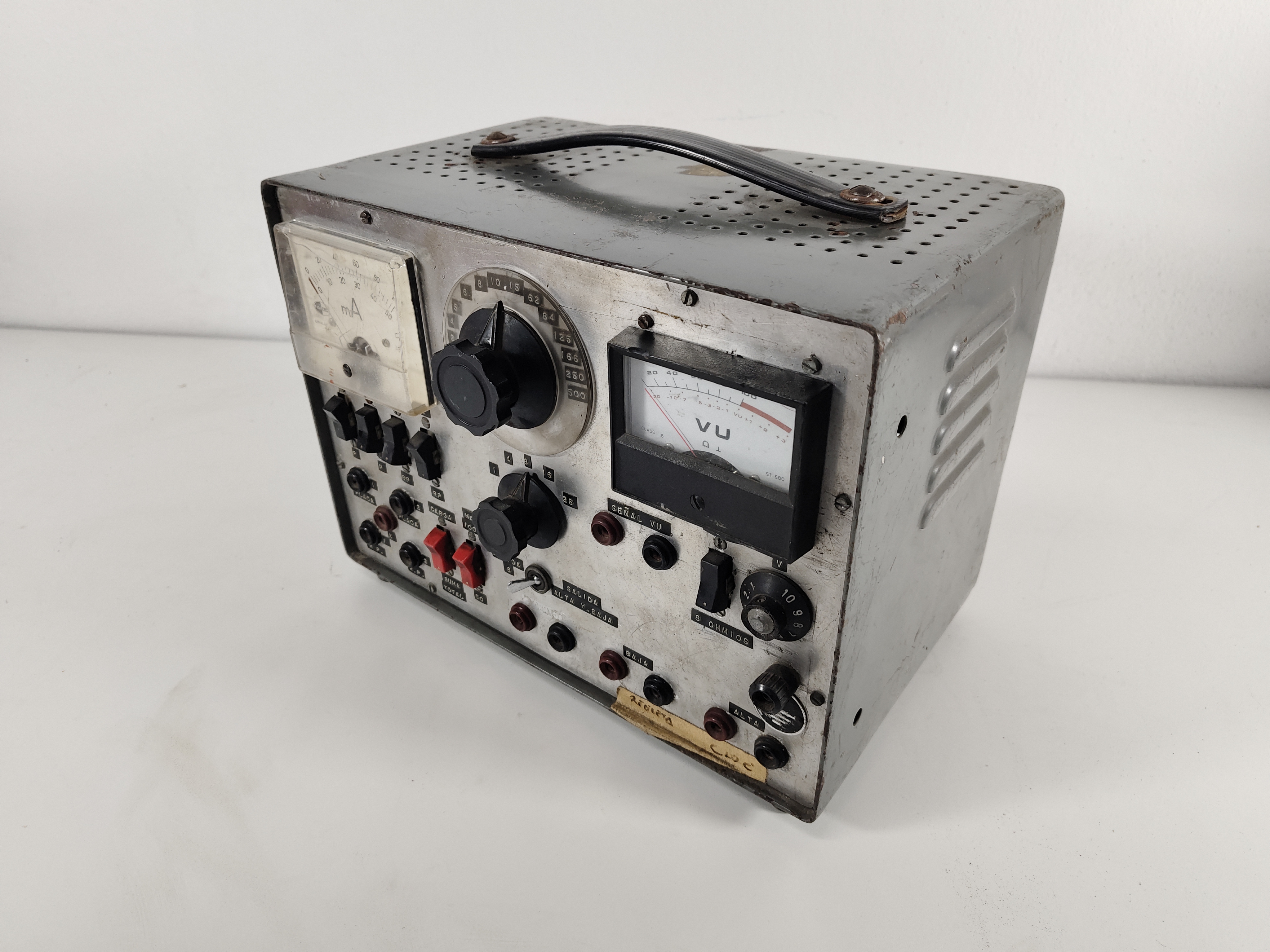 aparato electronica comprobador valvulas metal 23.5x31.3x19 1u